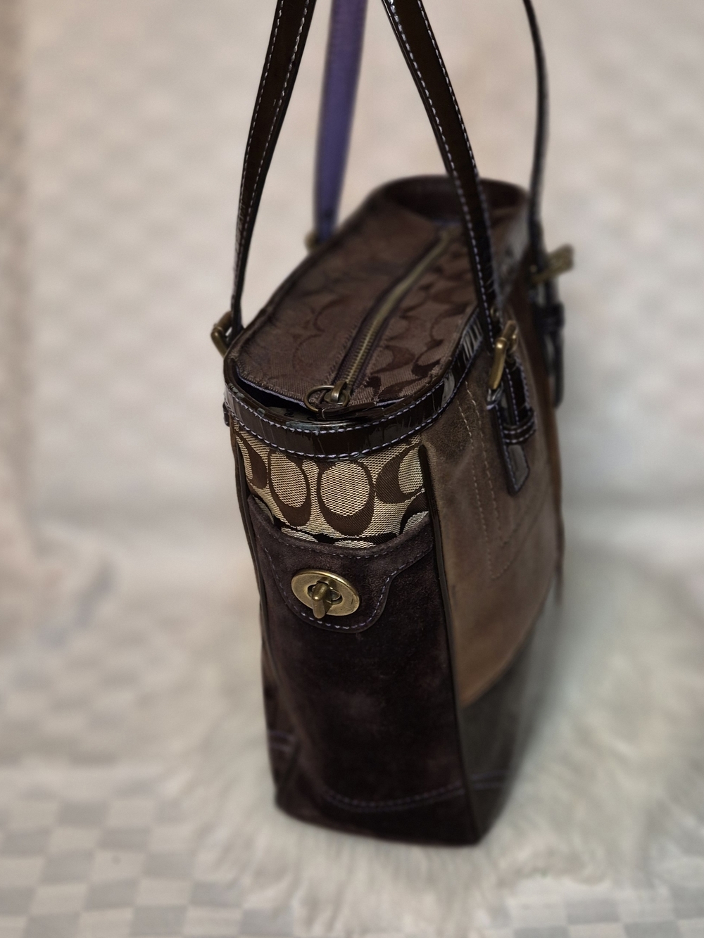 Vintage Coach Hamptons Weekend Patchwork Tote - Picture 3 of 11
